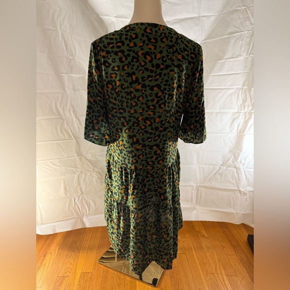 C+D+M Green Leopard Print Dress - Picture 2 of 5